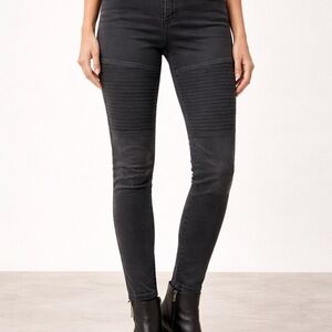 Women's grey moto pants